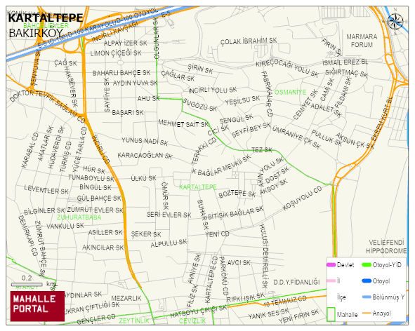 KARTALTEPE Mahallesi Haritası | Mahalle ve Köy Sınırı