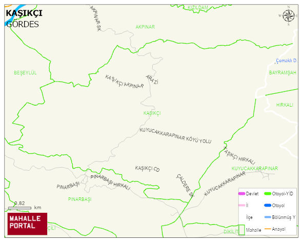 KAŞIKÇI Mahallesi Haritası | Coğrafi Yapı ve Detaylı Haritası