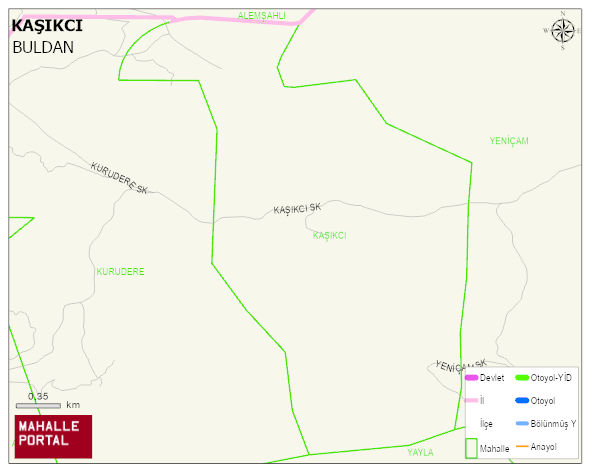 KAŞIKCI Mahallesi Haritası | Güncel Mahalle ve Köy Haritası
