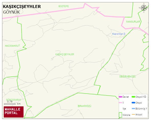 KAŞIKÇIŞEYHLER Köyü Haritası | Yükselti ve Doğa Özellikleri