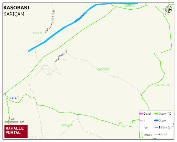 KAŞOBASI Mahallesi Haritası | Sayısal Bölge Görünümü