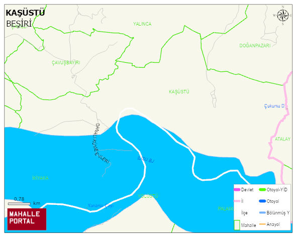 KAŞÜSTÜ Köyü Haritası | Güncel Mahalle ve Köy Haritası