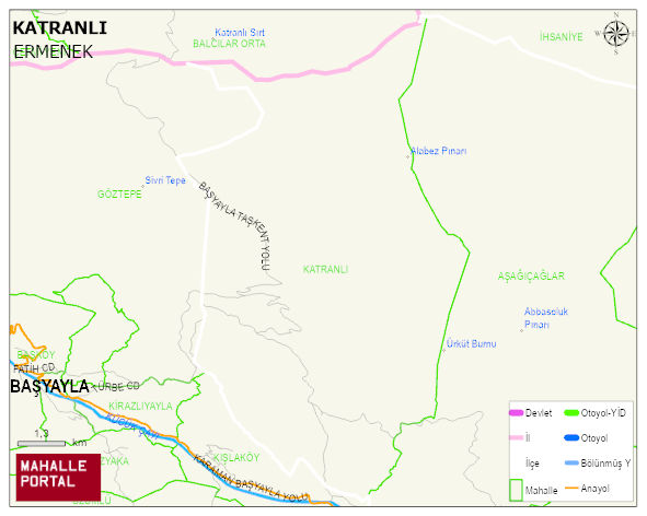 KATRANLI Köyü Haritası | Dağlar, Ovalar ve Akarsu Bilgileri