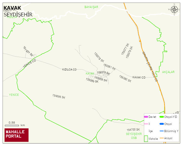 KAVAK Mahallesi Haritası | Coğrafi Yapı ve Detaylı Haritası