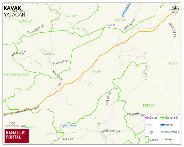 KAVAK Mahallesi Haritası | Coğrafi Yapı ve Detaylı Haritası