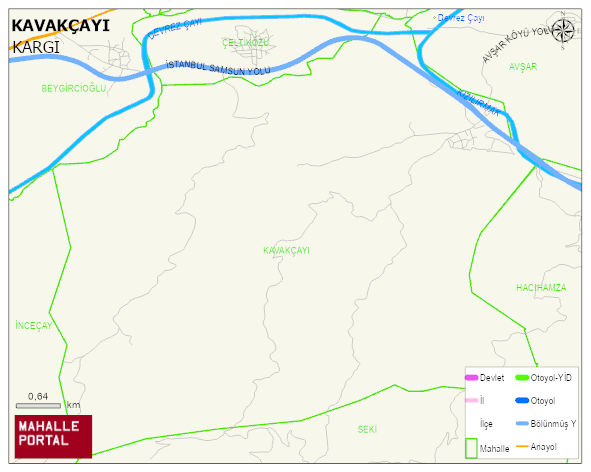KAVAKÇAYI Köyü Haritası | Coğrafi Yapı ve Detaylı Haritası
