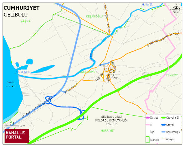 KAVAKKÖY BELDESİ CUMHURİYET Mahallesi Haritası | Sayısal Bölge Görünümü