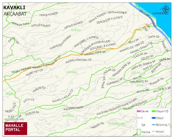 KAVAKLI Mahallesi Haritası | Mahalle ve Köy Sınırı