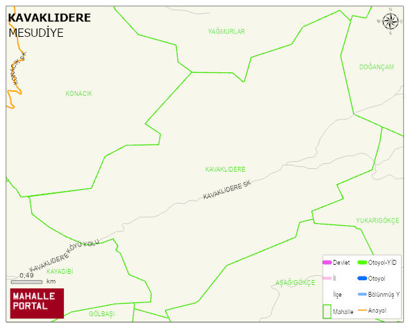 KAVAKLIDERE Mahallesi Haritası | Uydu Görüntüsü ve Harita Detayları