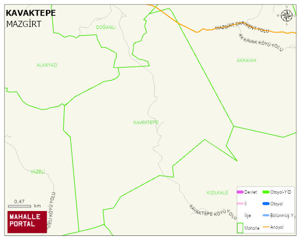 KAVAKTEPE Köyü Haritası | Güncel Mahalle ve Köy Haritası