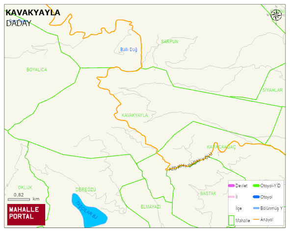 KAVAKYAYLA Köyü Haritası | Sayısal Bölge Görünümü