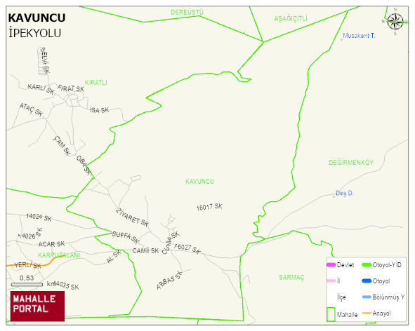 KAVUNCU Mahallesi Haritası | Güncel Mahalle ve Köy Haritası