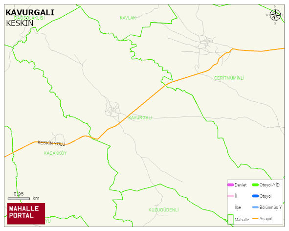 KAVURGALI Köyü Haritası | İnteraktif Köy ve Mahalle Sınırları