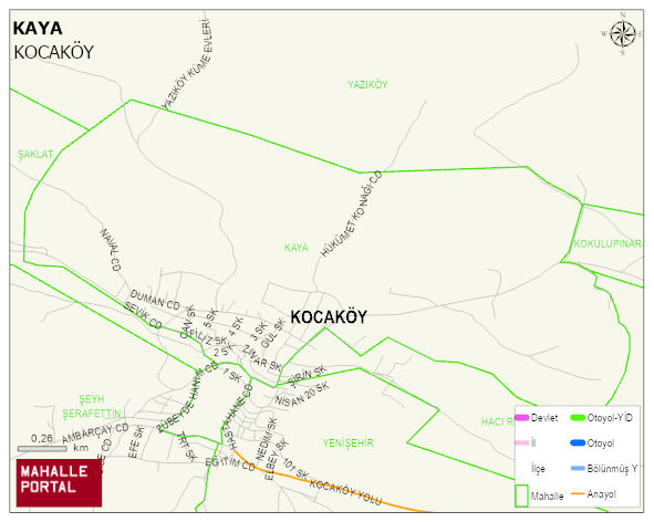 KAYA Mahallesi Haritası | İnteraktif Köy ve Mahalle Sınırları