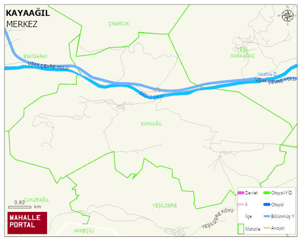 KAYAAĞIL Köyü Haritası | Coğrafi Yapı ve Detaylı Haritası