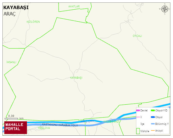 KAYABAŞI Köyü Haritası | Detaylı Köy ve Mahalle Görünümü