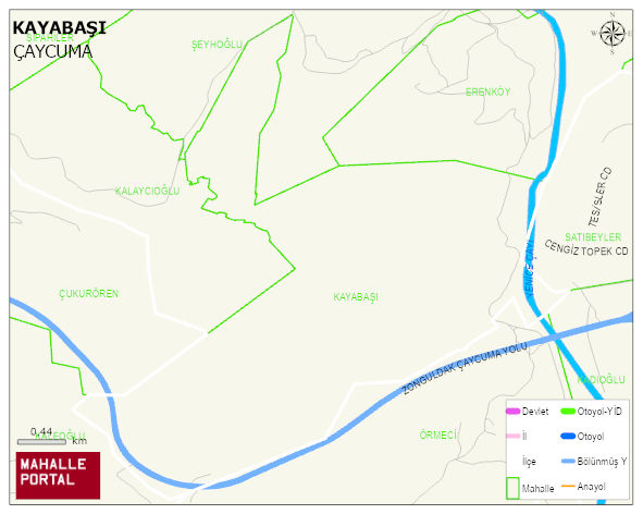 KAYABAŞI Köyü Haritası | İnteraktif Köy ve Mahalle Sınırları