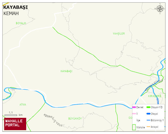 KAYABAŞI Köyü Haritası | Mahalle ve Köy Sınırı