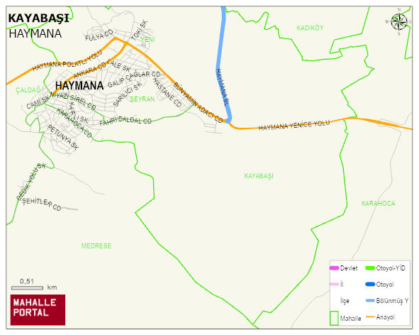 KAYABAŞI Mahallesi Haritası | Coğrafi Yapı ve Detaylı Haritası