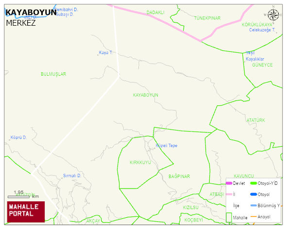 KAYABOYUN Köyü Haritası | Mahalle Sokak Haritası