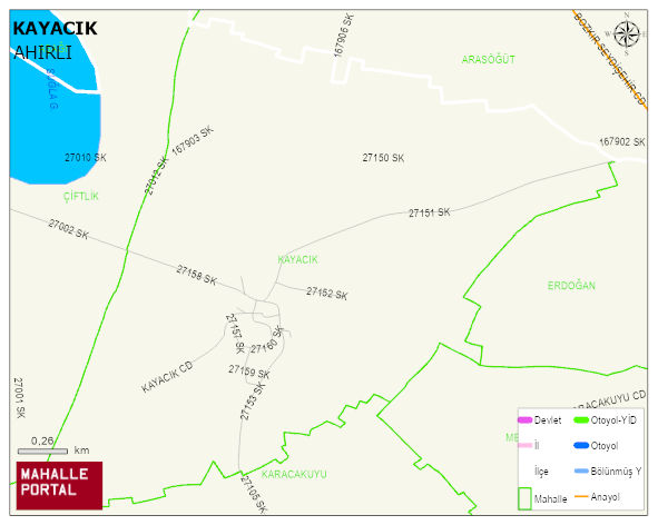 KAYACIK Mahallesi Haritası | İnteraktif Köy ve Mahalle Sınırları