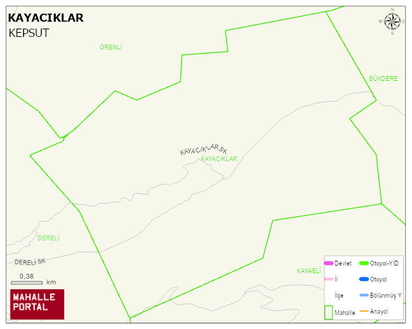 KAYACIKLAR Mahallesi Haritası | Detaylı Köy ve Mahalle Görünümü