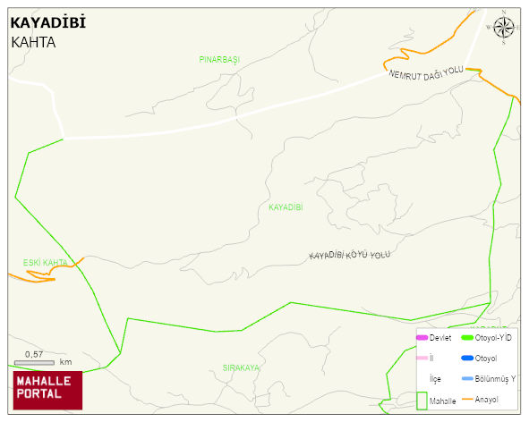 KAYADİBİ Köyü Haritası | İnteraktif Köy ve Mahalle Sınırları