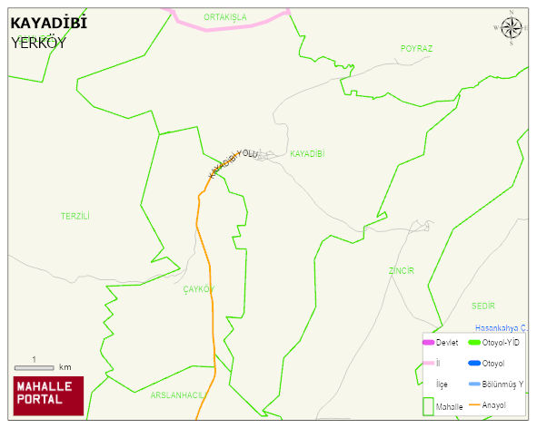KAYADİBİ Köyü Haritası | Uydu Görüntüsü ve Harita Detayları