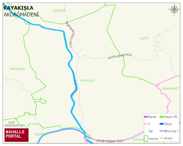 KAYAKIŞLA Köyü Haritası | Mahalle Sokak Haritası