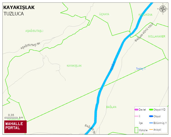 KAYAKIŞLAK Köyü Haritası | Güncel Mahalle ve Köy Haritası
