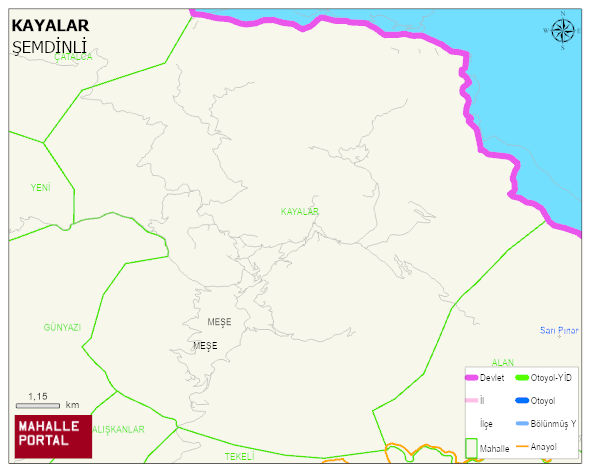 KAYALAR Köyü Haritası | İnteraktif Köy ve Mahalle Sınırları