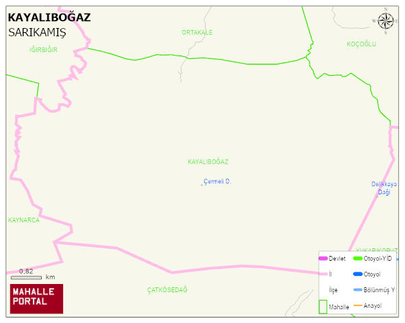 KAYALIBOĞAZ Köyü Haritası | İnteraktif Köy ve Mahalle Sınırları
