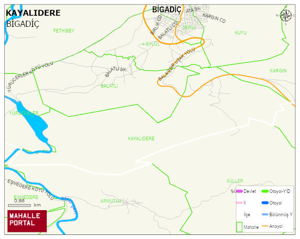 KAYALIDERE Mahallesi Haritası | Güncel Mahalle ve Köy Haritası