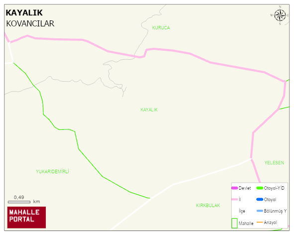 KAYALIK Köyü Haritası | Coğrafi Yapı ve Detaylı Haritası