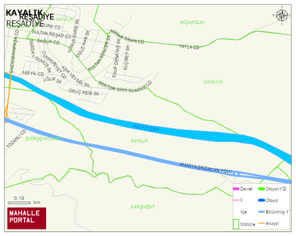 KAYALIK Mahallesi Haritası | Detaylı Köy ve Mahalle Görünümü