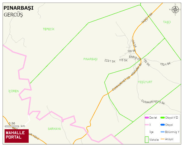 KAYAPINAR BELDESİ PINARBAŞI Mahallesi Haritası | Uydu Görüntüsü ve Harita Detayları