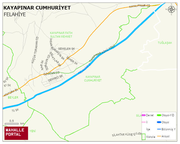 KAYAPINAR CUMHURİYET Mahallesi Haritası | Güncel Mahalle ve Köy Haritası