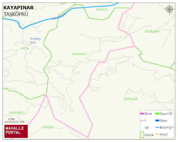 KAYAPINAR Köyü Haritası | Mahalle ve Köy Sınırı