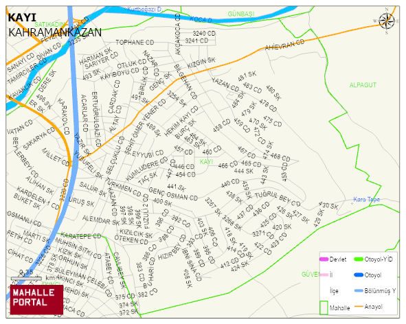 KAYI Mahallesi Haritası | Mahalle ve Köy Sınırı