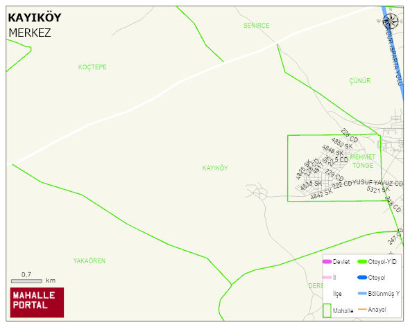 KAYIKÖY Köyü Haritası | Detaylı Köy ve Mahalle Görünümü