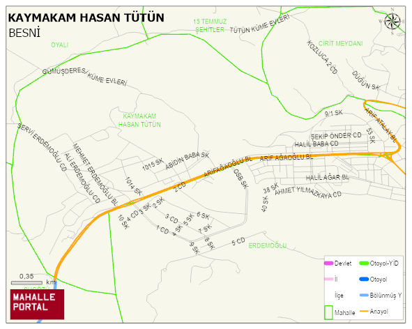 KAYMAKAM HASAN TÜTÜN Mahallesi Haritası | Detaylı Köy ve Mahalle Görünümü