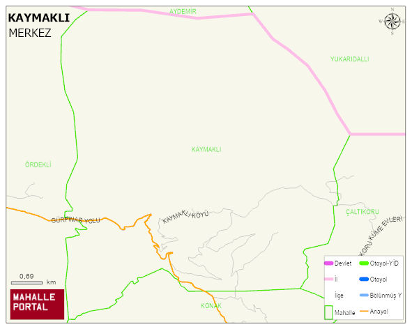 KAYMAKLI Köyü Haritası | İnteraktif Köy ve Mahalle Sınırları