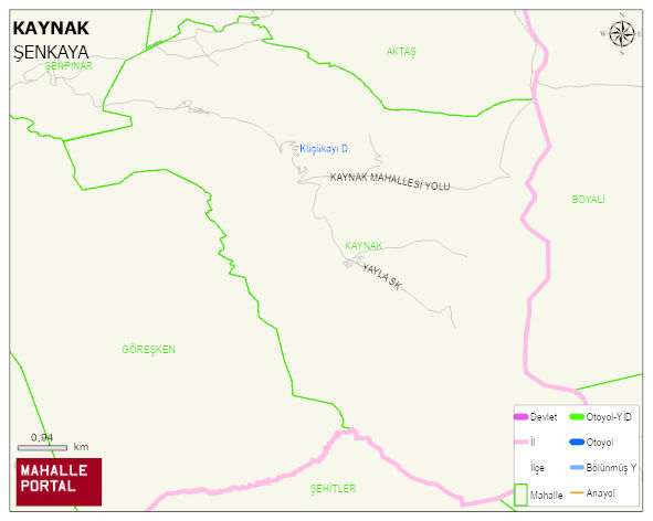 KAYNAK Mahallesi Haritası | Mahalle ve Köy Sınırı