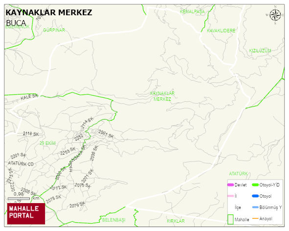 KAYNAKLAR MERKEZ Mahallesi Haritası | Sayısal Bölge Görünümü