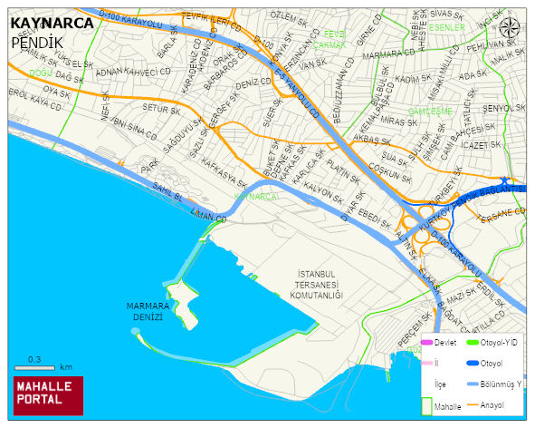 KAYNARCA Mahallesi Haritası | Sayısal Bölge Görünümü