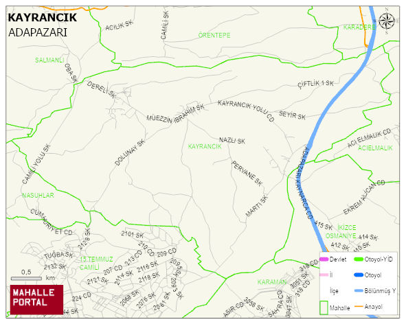 KAYRANCIK Mahallesi Haritası | Coğrafi Yapı ve Detaylı Haritası
