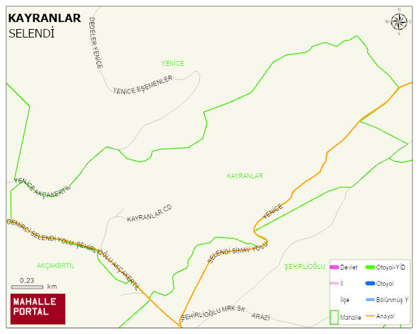 KAYRANLAR Mahallesi Haritası | Yükselti ve Doğa Özellikleri