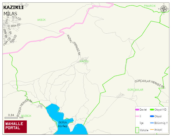 KAZIKLI Mahallesi Haritası | Yükselti ve Doğa Özellikleri