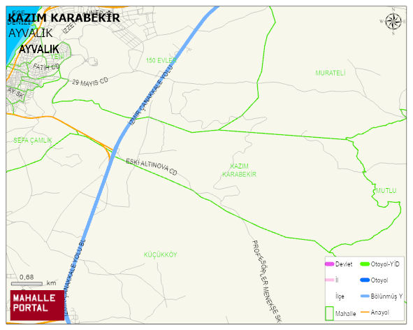 KAZIM KARABEKİR Mahallesi Haritası | İnteraktif Köy ve Mahalle Sınırları
