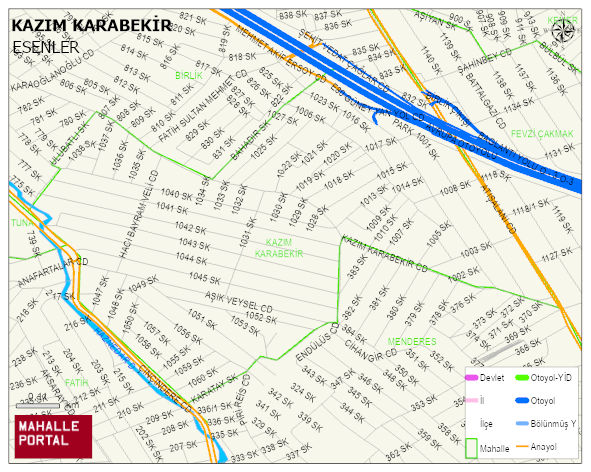 KAZIM KARABEKİR Mahallesi Haritası | Mahalle Sokak Haritası